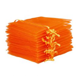 Organza tašky 12 x 15 cm - oranžové Valentýn