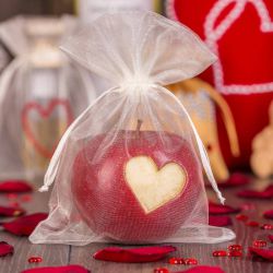 Organza tašky 10 x 13 cm - krémové Valentýn