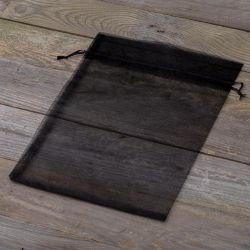 Organza tašky 26 x 35 cm - černé Černé sáčky
