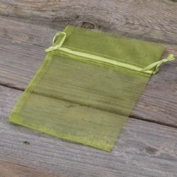 Organza tašky 11 x 14 cm - zelené Organza sáčky