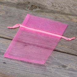 Organza tašky 9 x 12 cm - růžové Příležitostné sáčky