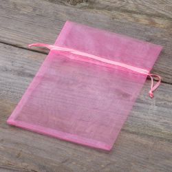 Organza tašky 13 x 18 cm - růžové Příležitostné sáčky