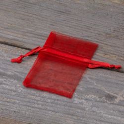 Organza tašky 5 x 7 cm - červené Sv.Valentýn
