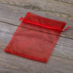 Organza tašky 15 x 20 cm - červené Sv.Valentýn