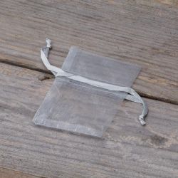 Organza tašky 5 x 7 cm - stříbrné Příležitostné sáčky