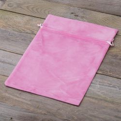 Sametové pytle 22 x 30 cm - světlá růžové Růžové sáčky