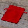 Sametové sáčky 10 x 13 cm - červené Vánoční taška