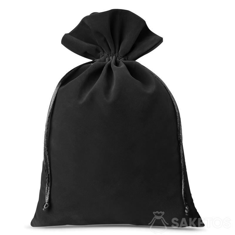 Elegantní dekorativní sáček z černého veluru
