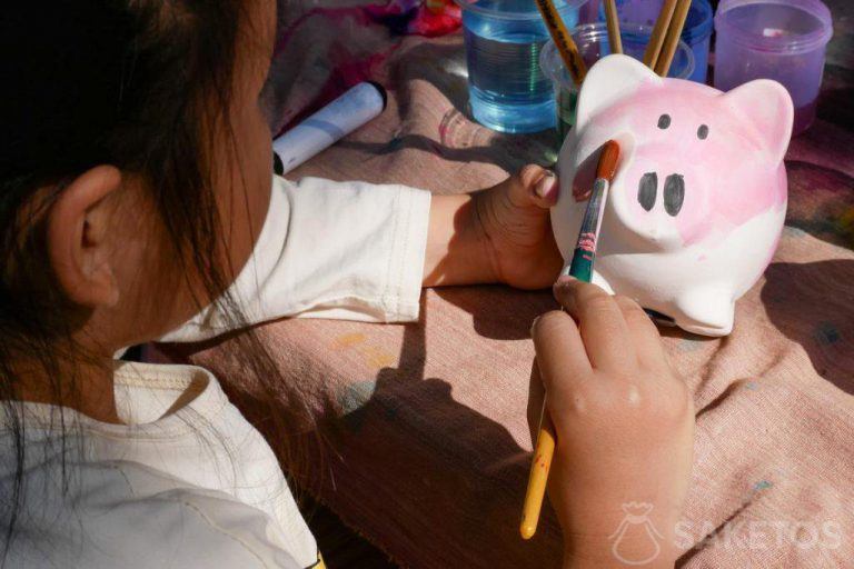Prasátko DIY - pro svépomocné malování dítětem