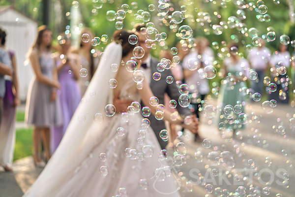 Mýdlové bubliny na svatbu