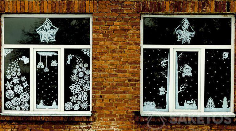 Zimní dekorace pro okna dětských pokojů