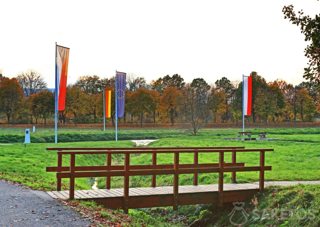 Trojmezí hranic tří evropských států - Česka, Německa a Polska