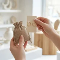 Jutové pytlíky na náušnice a šperky.