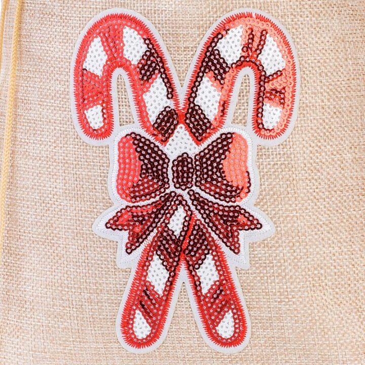 Jutové sáčky 26 x 35 cm - Vánoce - lízátko Jutové sáčky