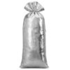 Metalické tašky 16 x 37 cm - stříbrné Lněné pytle