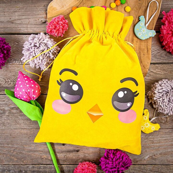 Velurový pytel 26 x 35 cm s potiskem - kuřátko Všechny produkty