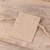 Lněné pytlíky z přírodního lnu 10 x 13 cm Tmavé přírodní sáčky