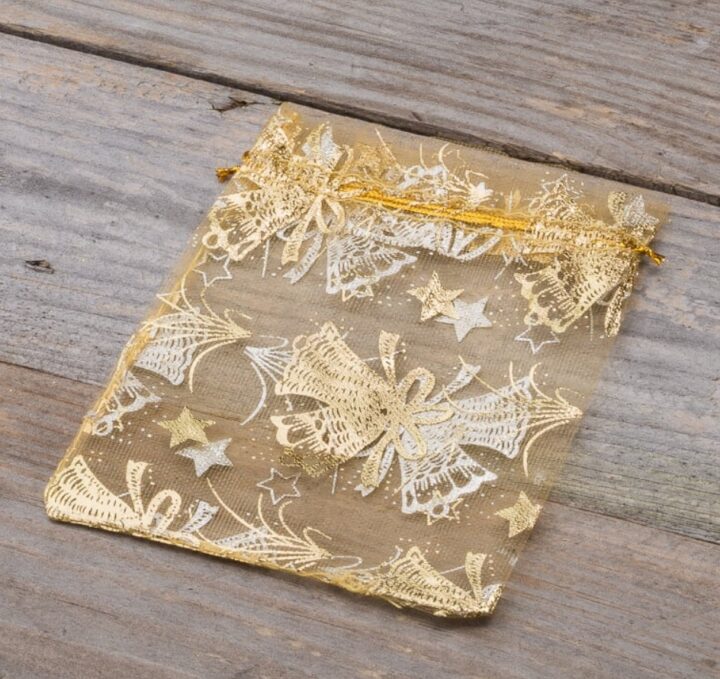 Organza tašky 18 x 24 cm - Vánoce / 3 Organza sáčky