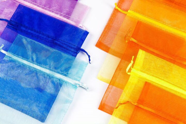 Organzové sáčky 12 x 15 cm - mix jarních barev Svíčky