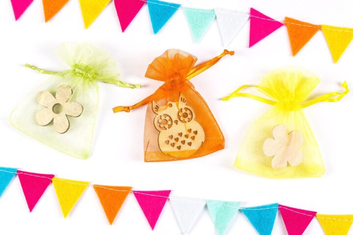 organzové sáčky 7 x 9 cm - mix jarních barev Sáčky na ovoce