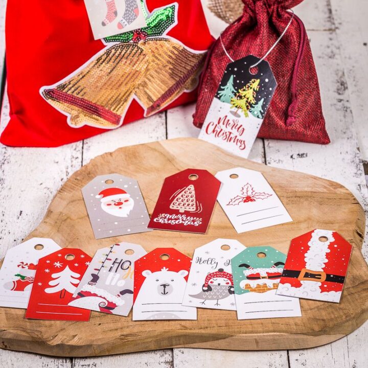 Dárkové visačky - mix vzorů Woreczki z organzy