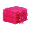 Organza tašky 11 x 14 cm - fuchsiová