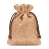 Jutové sáčky 8 x 10 cm - světlá hnědé Hnědé sáčky