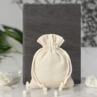 Pytlíky z imitovaného lnu 10 x 13 cm - přirozené Metalíza sáčky