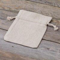 Pytlíky z imitovaného lnu 12 x 15 cm - přirozené Střední sáčky