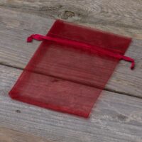 Organza tašky 10 x 13 cm - bordové Levandule a vonný květ