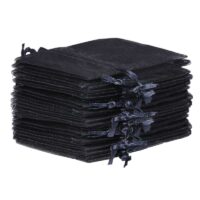 Organza tašky 10 x 13 cm - černé Halloween