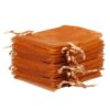 Organza tašky 10 x 13 cm - hnědé Organza sáčky