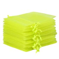 Organza tašky 10 x 13 cm - neonově zelené Levandule a vonný květ