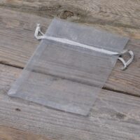 Organza tašky 10 x 13 cm - stříbrné Vánoční taška