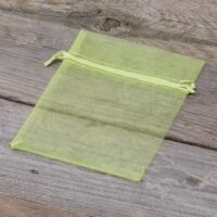 Organza tašky 10 x 13 cm - zelené Velikonoce