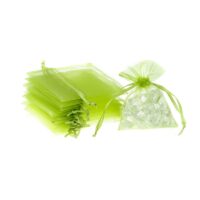 Organza tašky 10 x 13 cm - zelené Organza sáčky