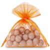 Organza tašky 11 x 14 cm - oranžové Oranžové sáčky