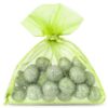 Organza tašky 11 x 14 cm - zelené Malé sáčky 11x14 cm