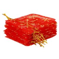 Organza tašky 12 x 15 cm - Vánoce Odvětví & Obaly na...