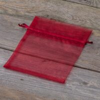 Organza tašky 12 x 15 cm - bordové Levandule a vonný květ