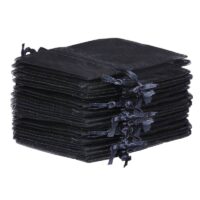 Organza tašky 12 x 15 cm - černé Halloween