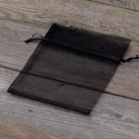 Organza tašky 12 x 15 cm - černé Levandule a vonný květ