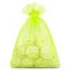 Organza tašky 12 x 15 cm - neonově zelené Zelené sáčky