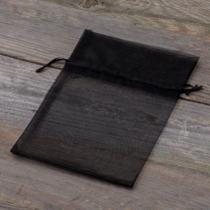 Organza tašky 13 x 18 cm - černé Halloween