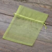 Organza tašky 13 x 18 cm - zelené Střední sáčky