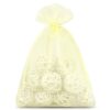 Organza tašky 15 x 20 cm - krémové Krémove sáčky