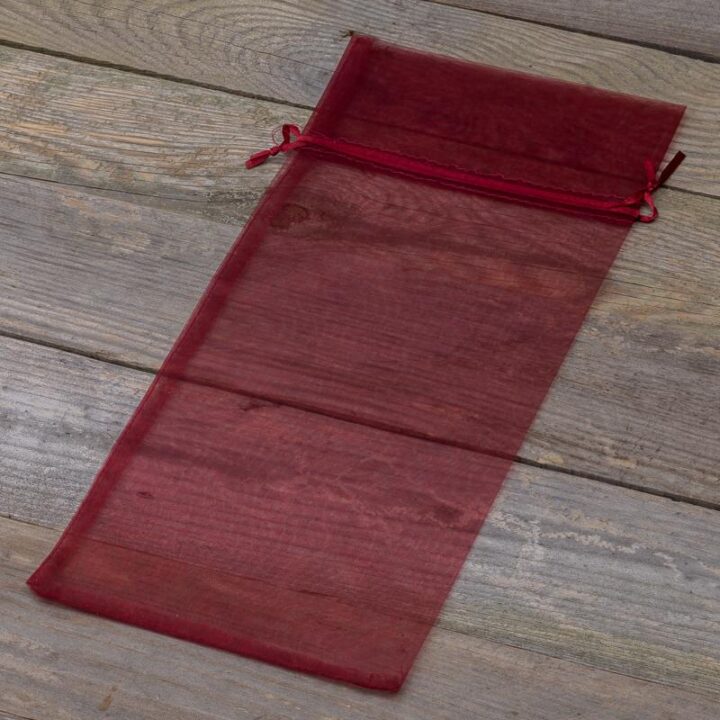 Organza tašky 15 x 33 cm - bordové Sv.Valentýn