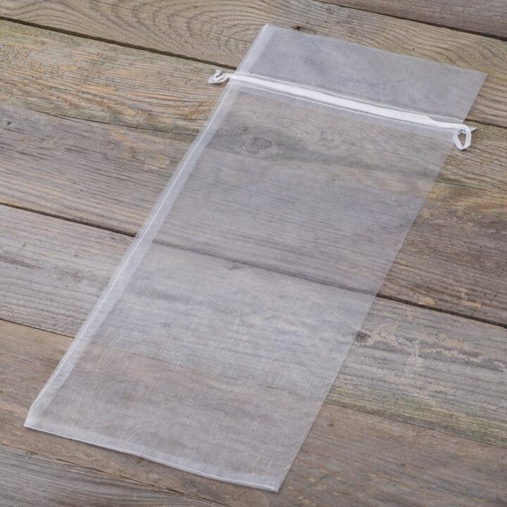 Organza tašky 16 x 37 cm - bíle Dekorace interiéru
