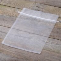 Organza tašky 26 x 35 cm - bíle Pytlíky s rychlým a snadným uzavíráním