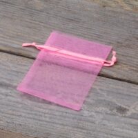 Organza tašky 6 x 8 cm - růžové Sv.Valentýn
